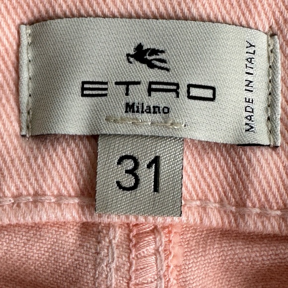 Etro Jeans With Embroidered Floral Detail Frayed hem Italy - Picture 9 of 16